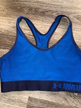 Under Armour Royal Blue Racerback Sports Bra with Navy Band